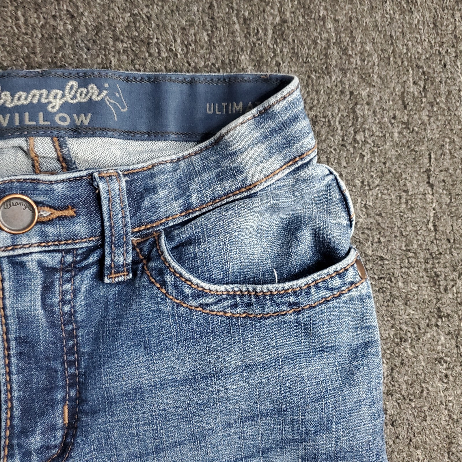 Wrangler Willow Jeans Womens 1×34 Blue Ultimate Riding Medium Bootcut Fit 26×32