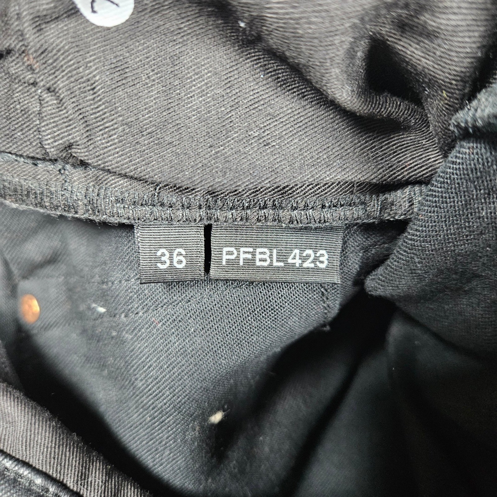 Purple Brand P004 Black Coated Flare Cargo Pants Mens 36 PFBL423 Slim Fit