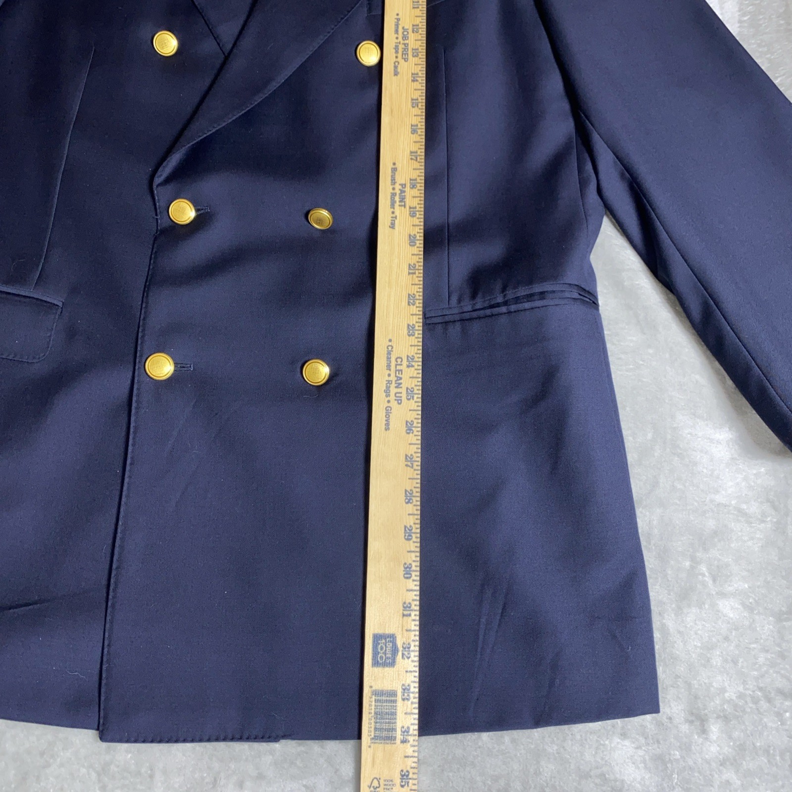 Vintage Canali Men’s EU58/US48L Navy Double Breasted Blazer Gold Buttons Italy