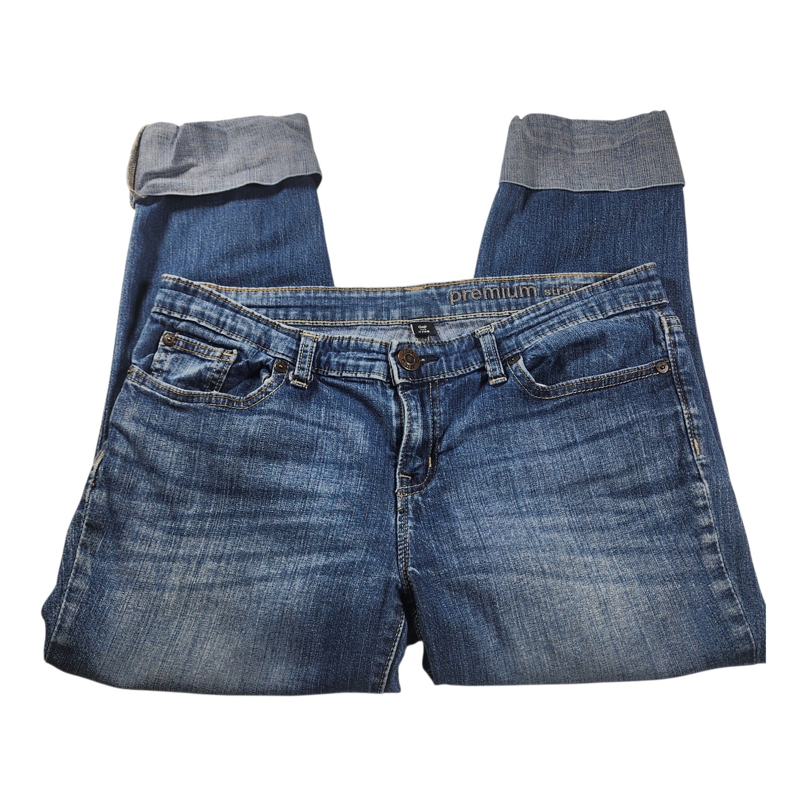 Gap Premium Straight Crop Denim Jeans Women’s 8/29 Med-Wash