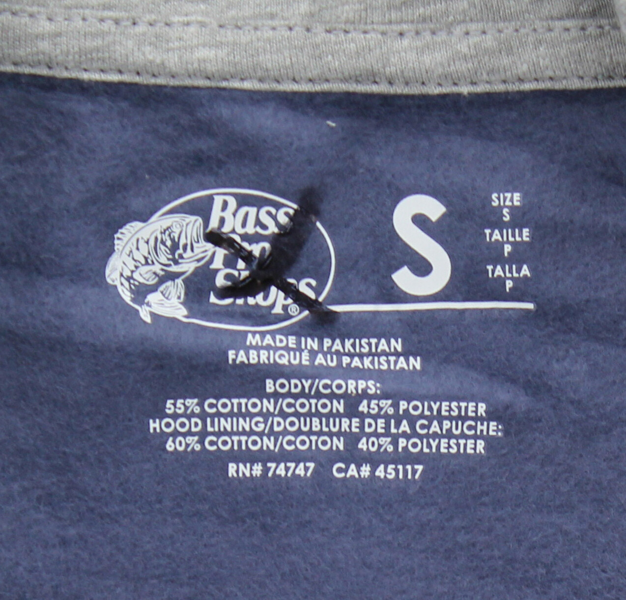 Bass Pro Shops Men’s Hoodie Woodcut Johnny Morris Logo Long Sleeve Fleece Lined
