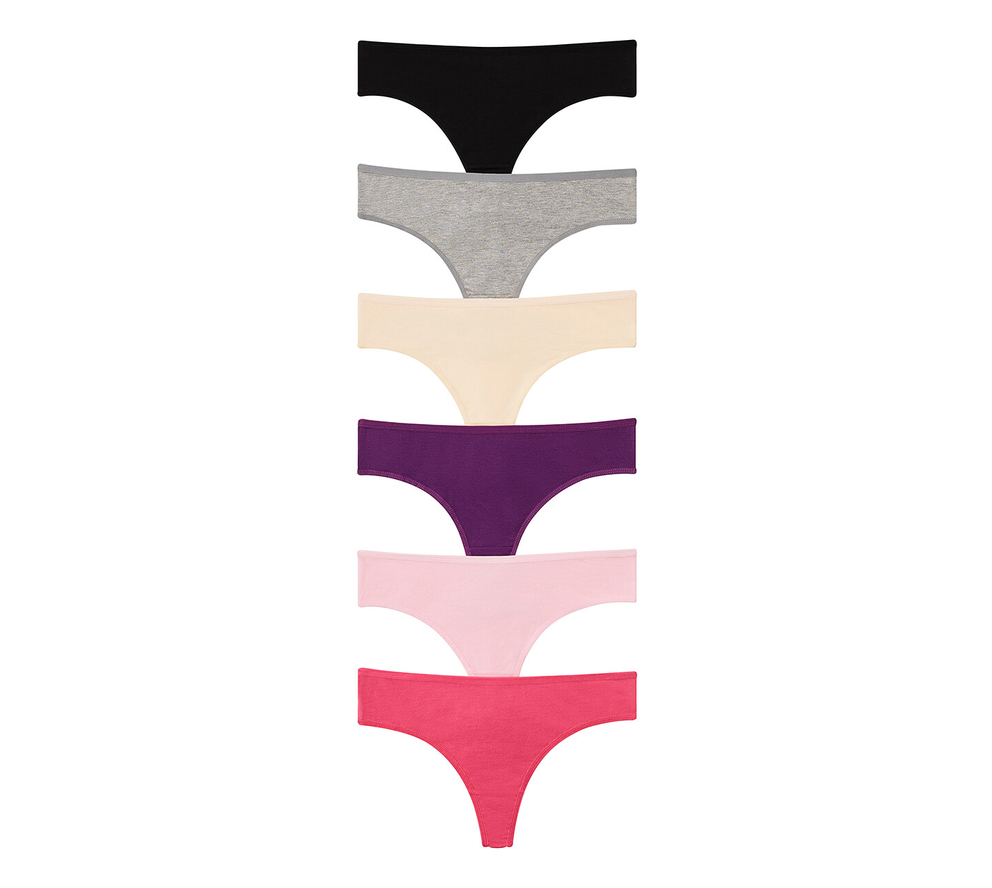6 Women Cotton Yoga Sport Thongs Panties Lot G String underwear Pack Size XS~3X
