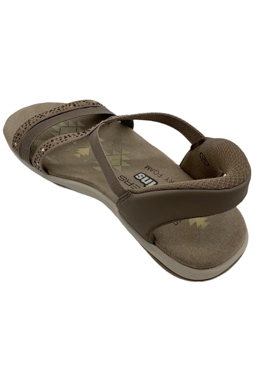 Skechers Women’s Reggae Slim Summer Sparkle Sandals Mocha