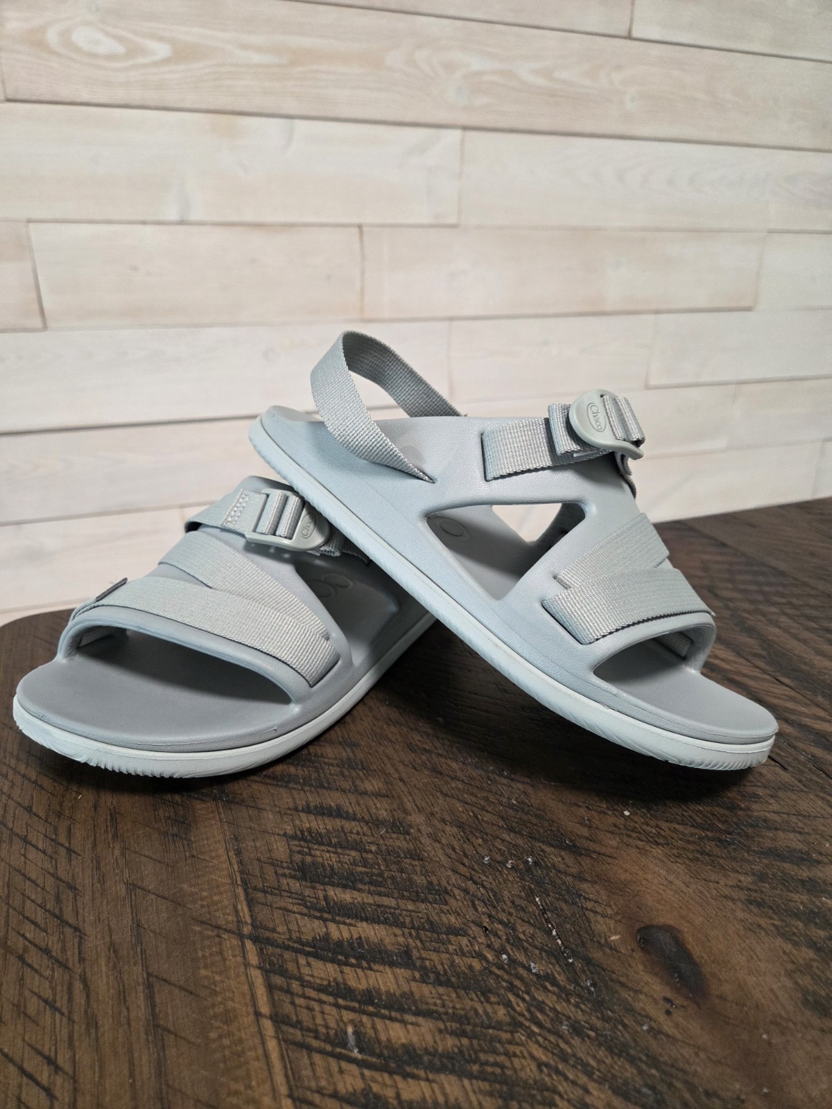 Chaco Women’s 8 Chillos Sport Sandal Slip On Shoes Granite Blue/Gray Nice!
