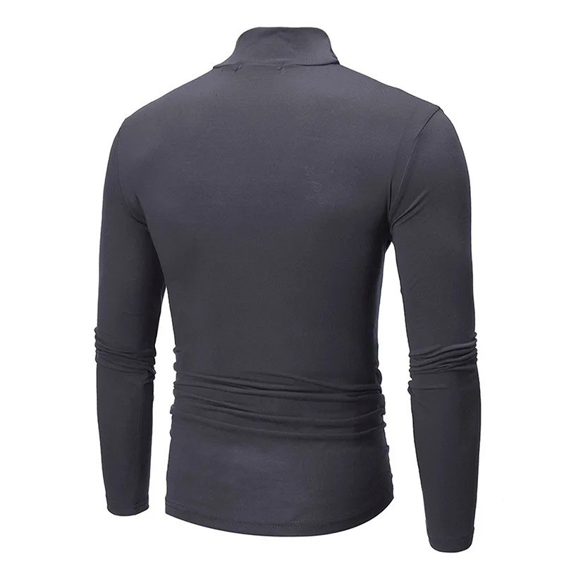 Mens Turtleneck Long Sleeve Shirt – Winter Pullover Sweater for Men