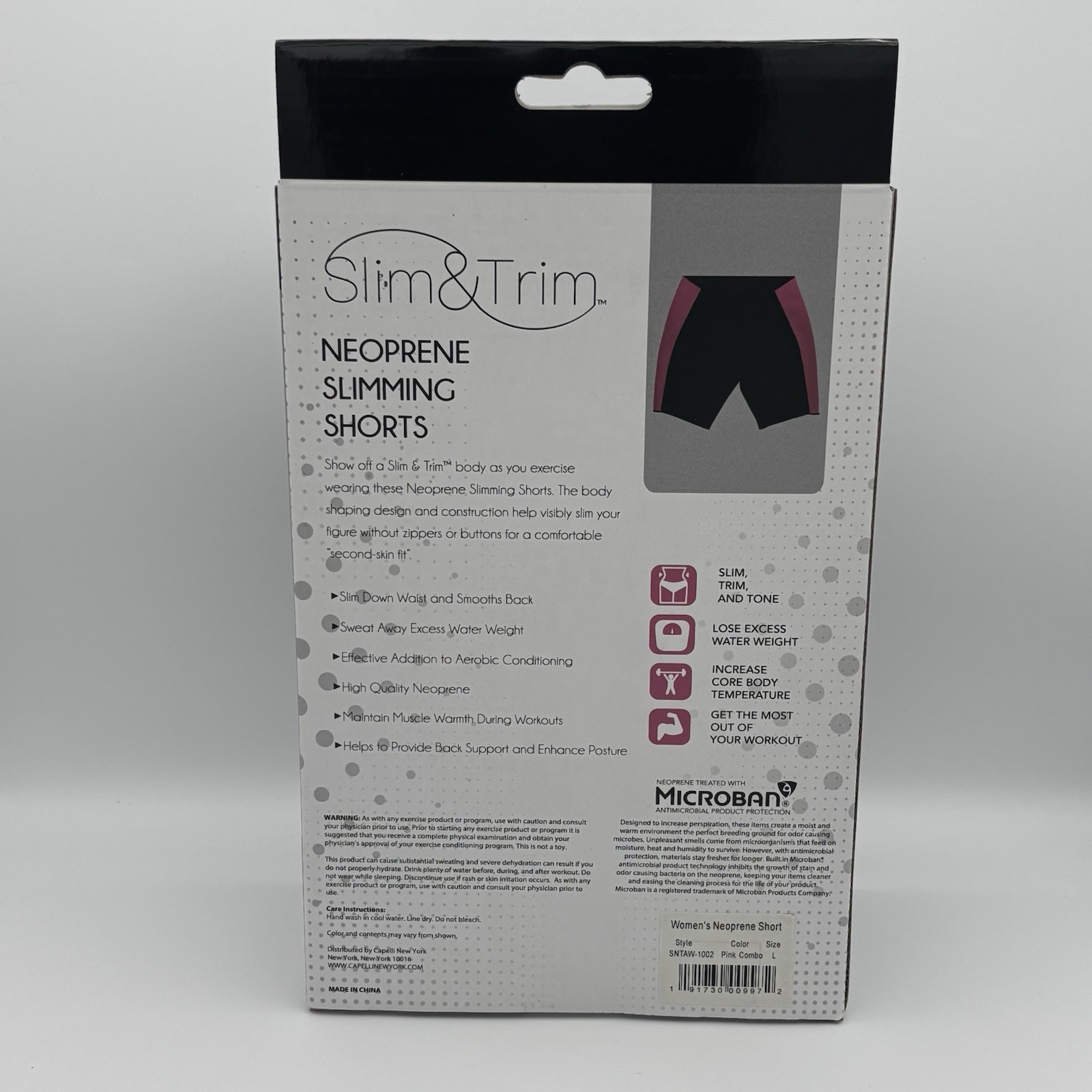 Women’s Neoprene Slimming Shorts Slim & Trim Black Size Large