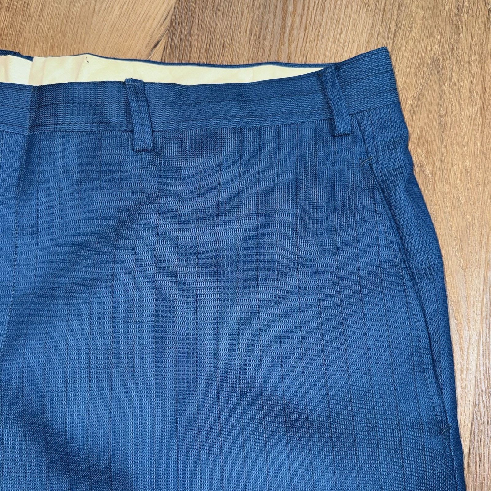 Vtg 50s 60 Sears Suit Mens 46 Long Jacket 40 28 Pants Kings Crown MCM Wool Blue