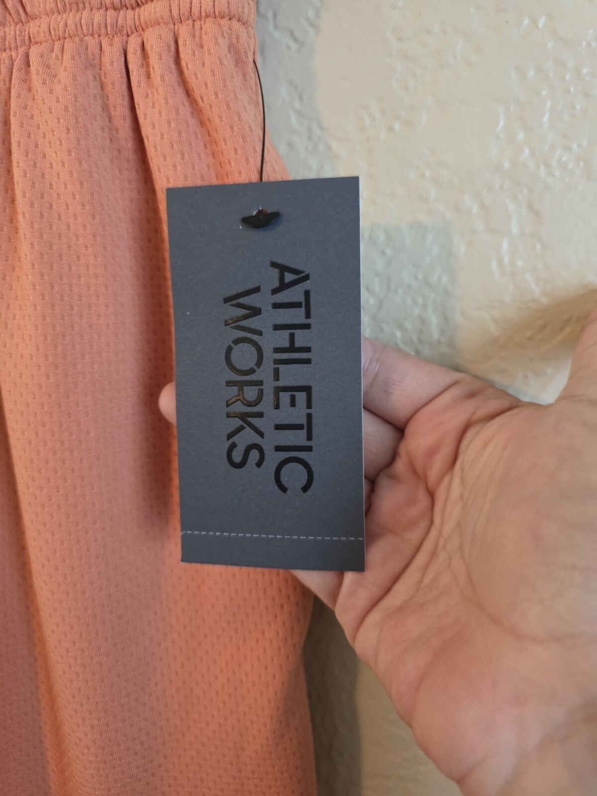 Athletic Works Men’s Mesh Shorts Drawstring Orange S 28-30