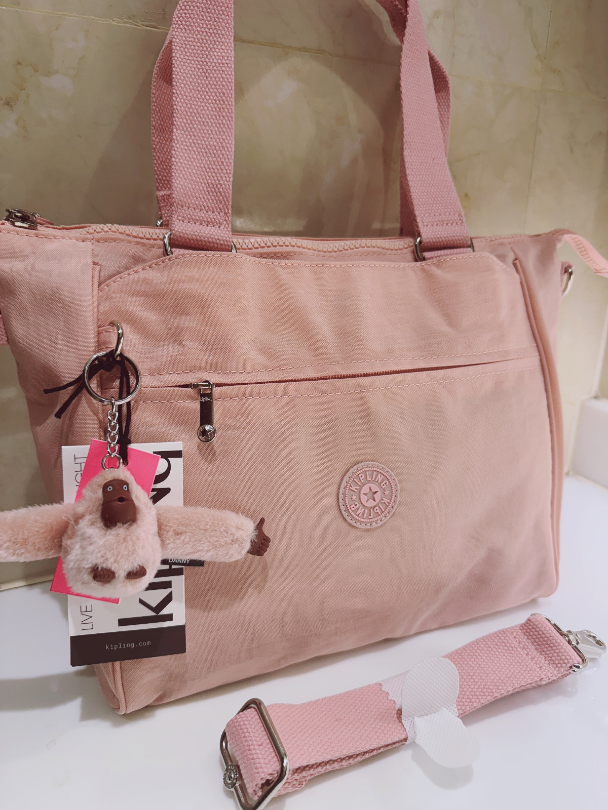 NWT Women’s Kipling Light pink Handbag Crossbody handbag trolley tote