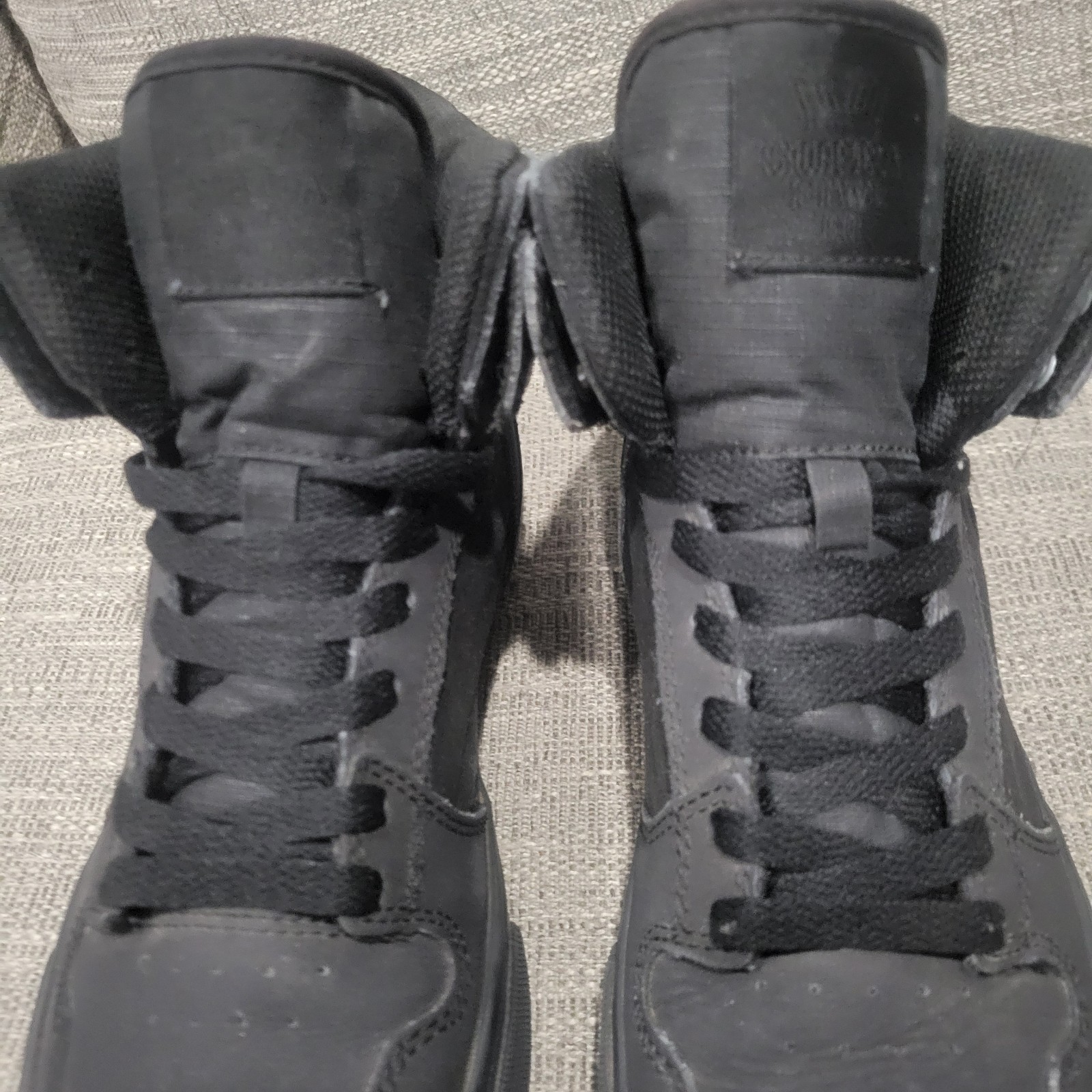 Supra Vaider High Top Shoes Men 7 Black Sole Skate Sneakers 08044-05-M