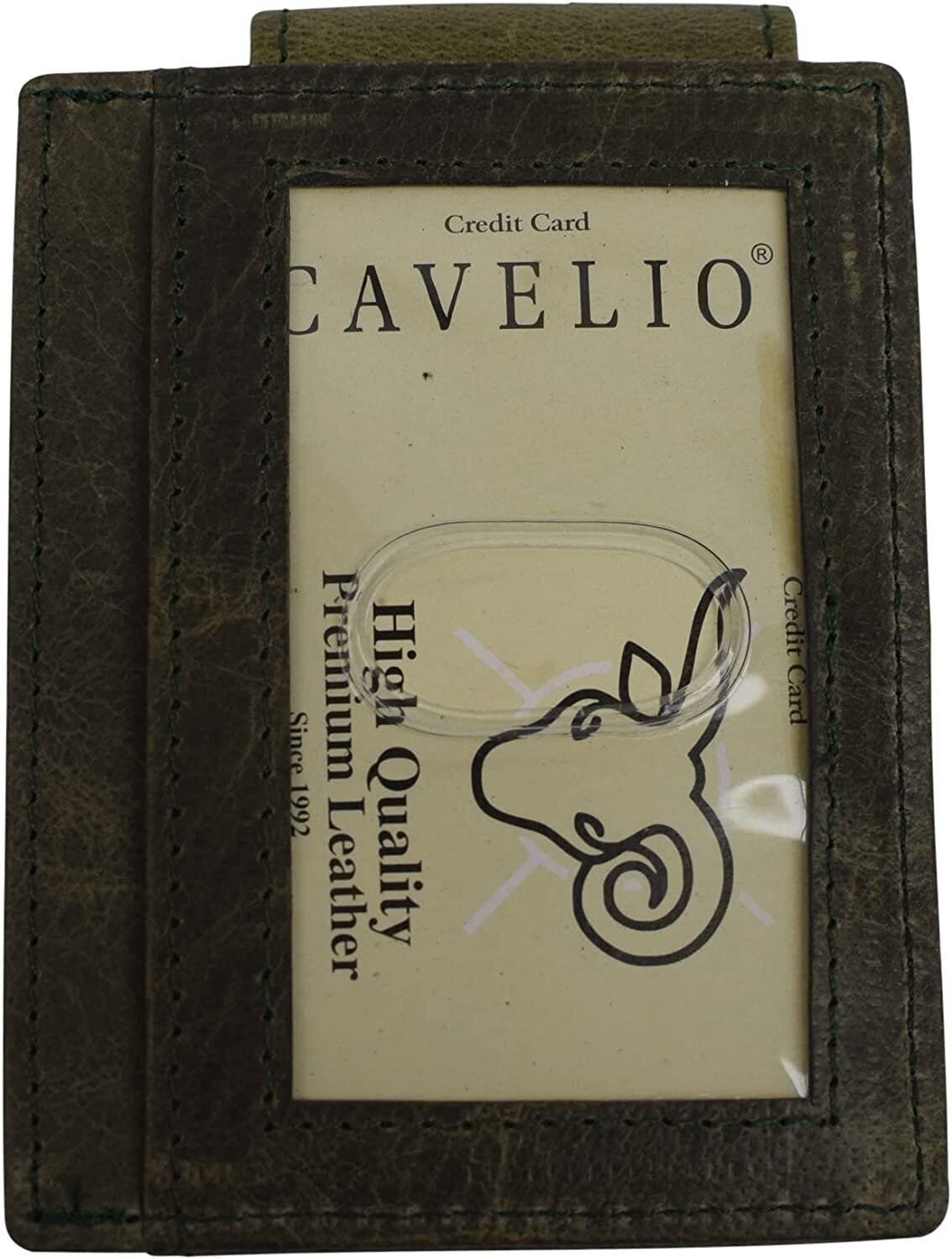 Cavelio Genuine Leather Bifold Flap Up Men Wallets RFID Blocking USA Series…