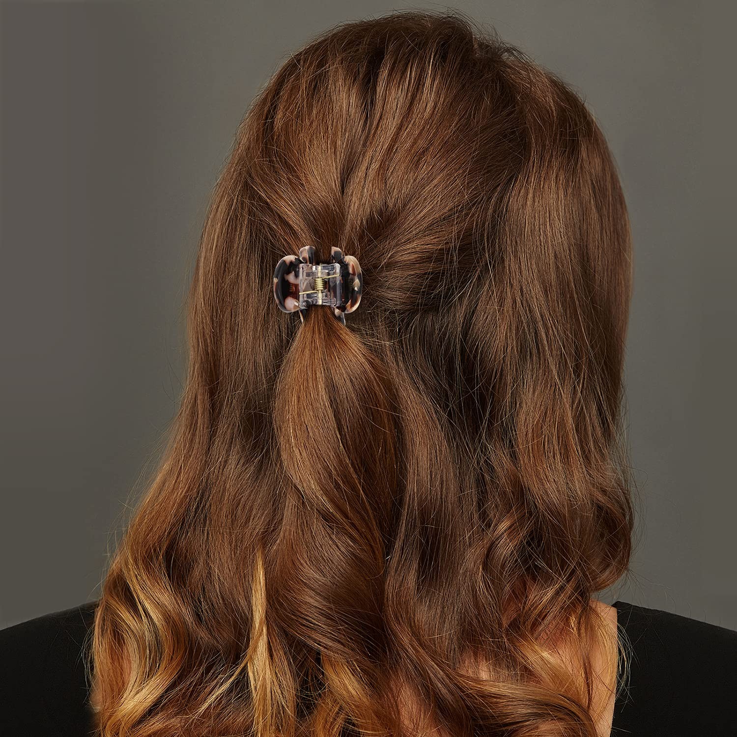 Cobahom Hair Clip, 6Pcs Small Clips Mini Claws 6 Pack Tortoiseshell