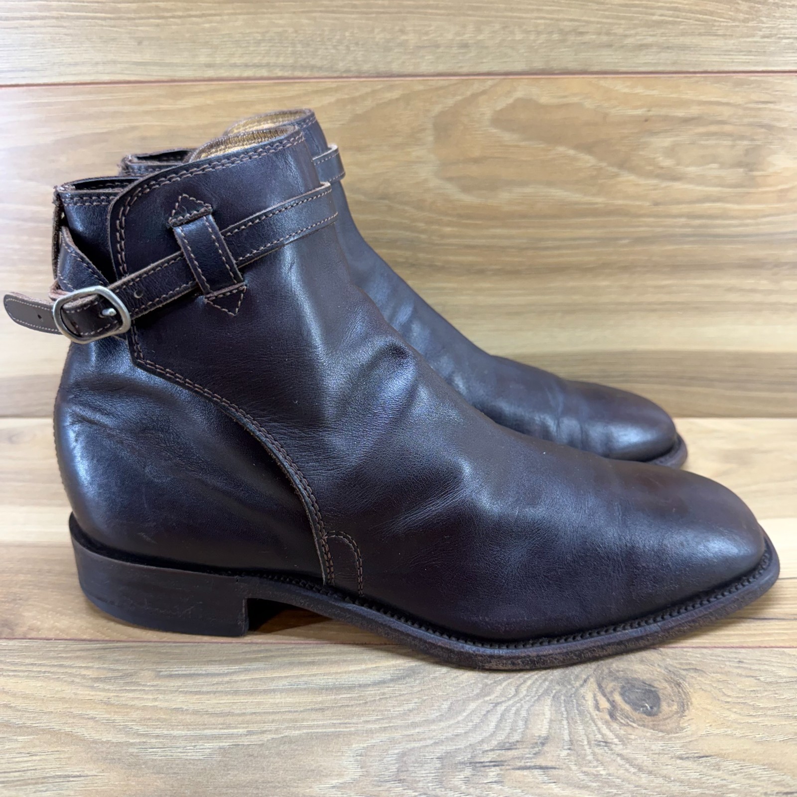 R.M. Williams Stockman Buckle Ankle boot Mens 10 D UK 9 G Brown Leather Engineer
