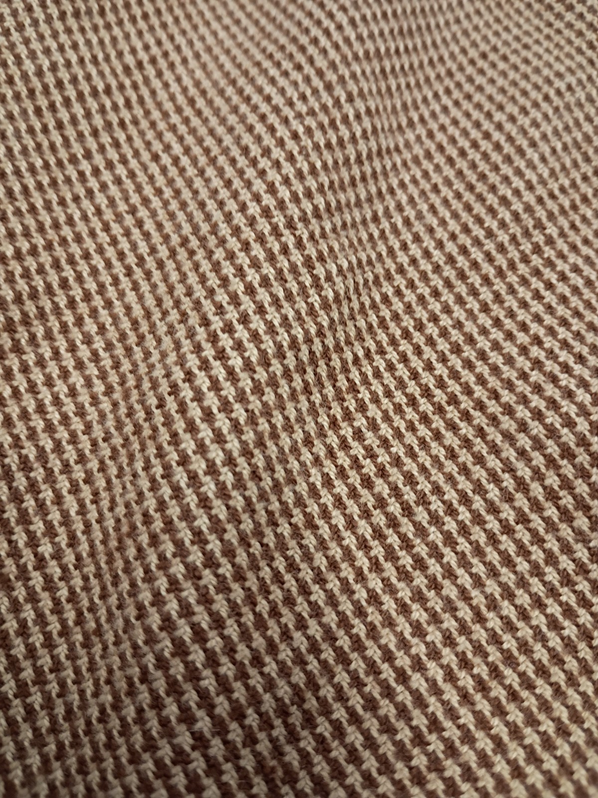 Polo Ralph Lauren Bowen Flannel Shirt L Rust Brown Hounds Tooth Cotton Suede