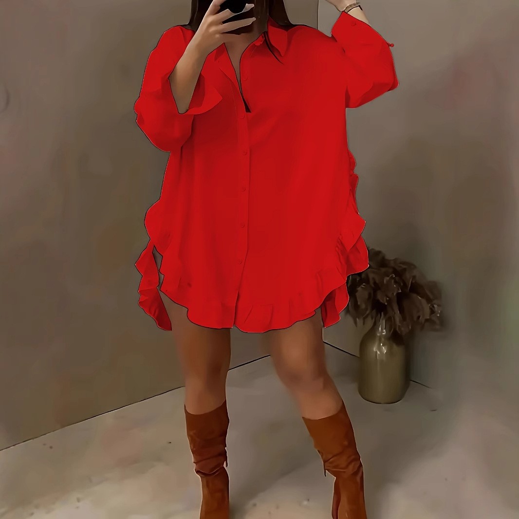 Spring And Summer Shirt Loose Solid Color Women’s Clothing