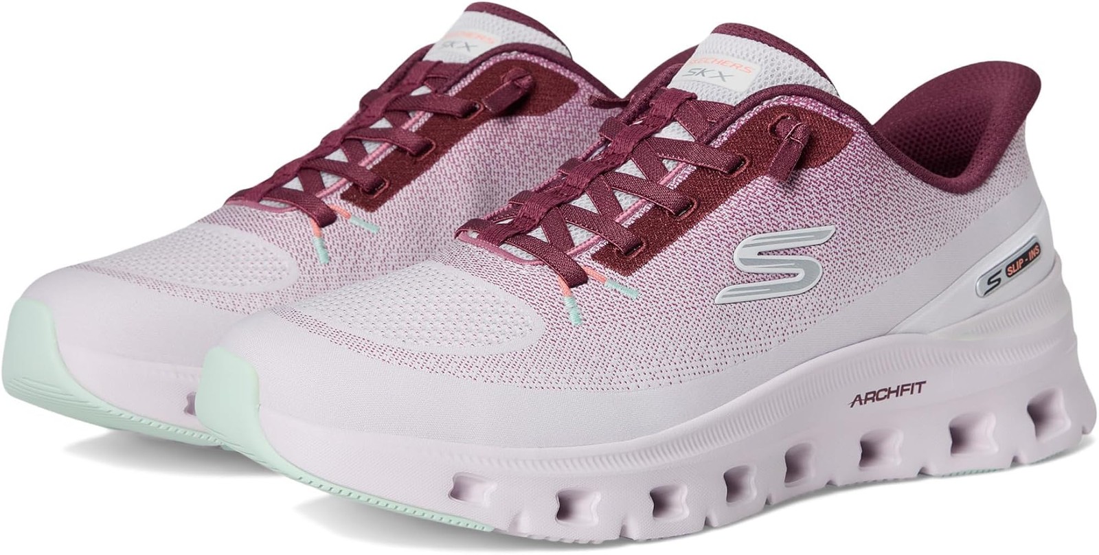 Skechers Women’s Arch Fit Glide-Step Pro Hands Free Slip-ins – Lavender Multi –