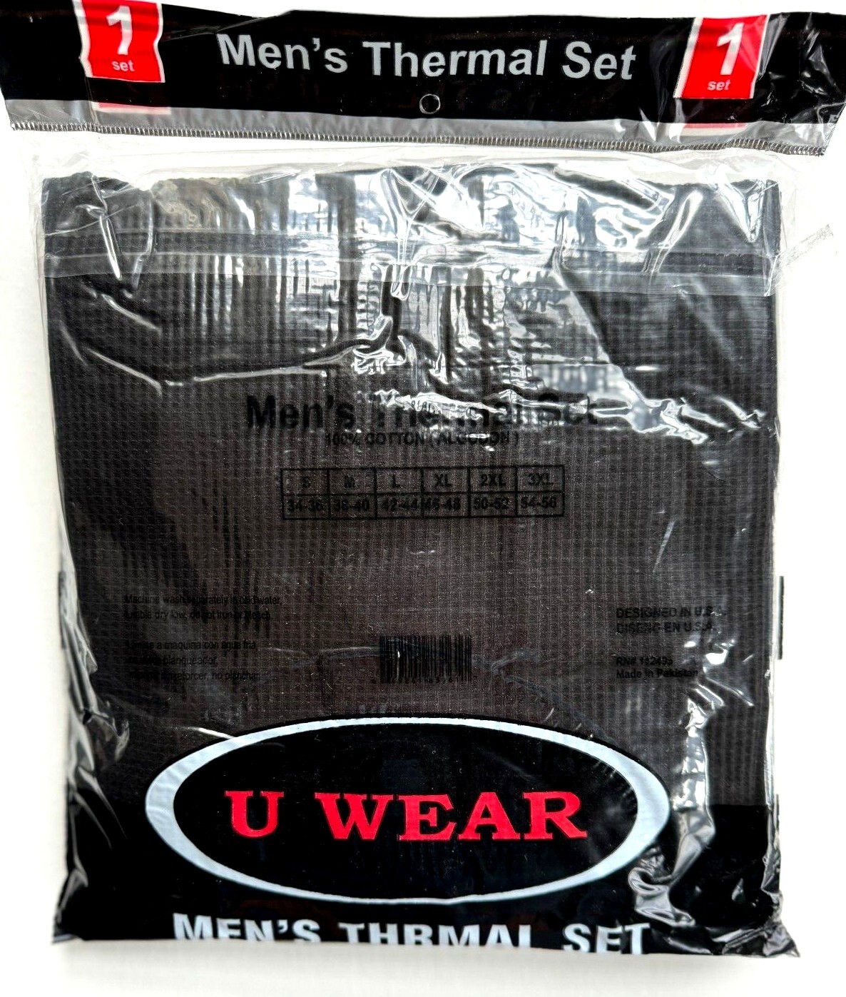 Men’s Mens Thermal Underwear Set 2PC Piece Top Bottom Long John Waffle Sm-4XL
