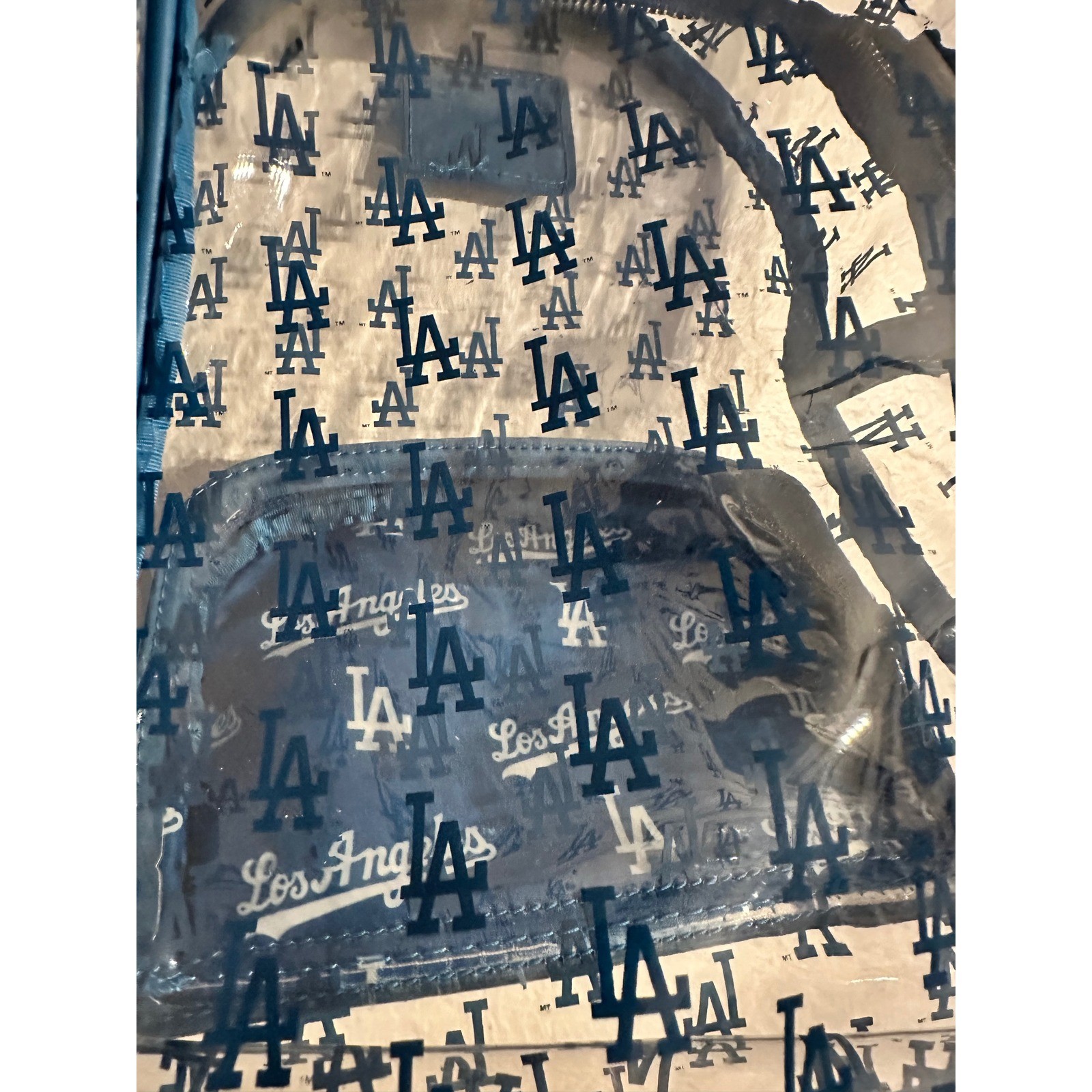 Retired Loungefly MLB Los Angeles Dodgers Clear Mini Backpack LA Dodger Bag