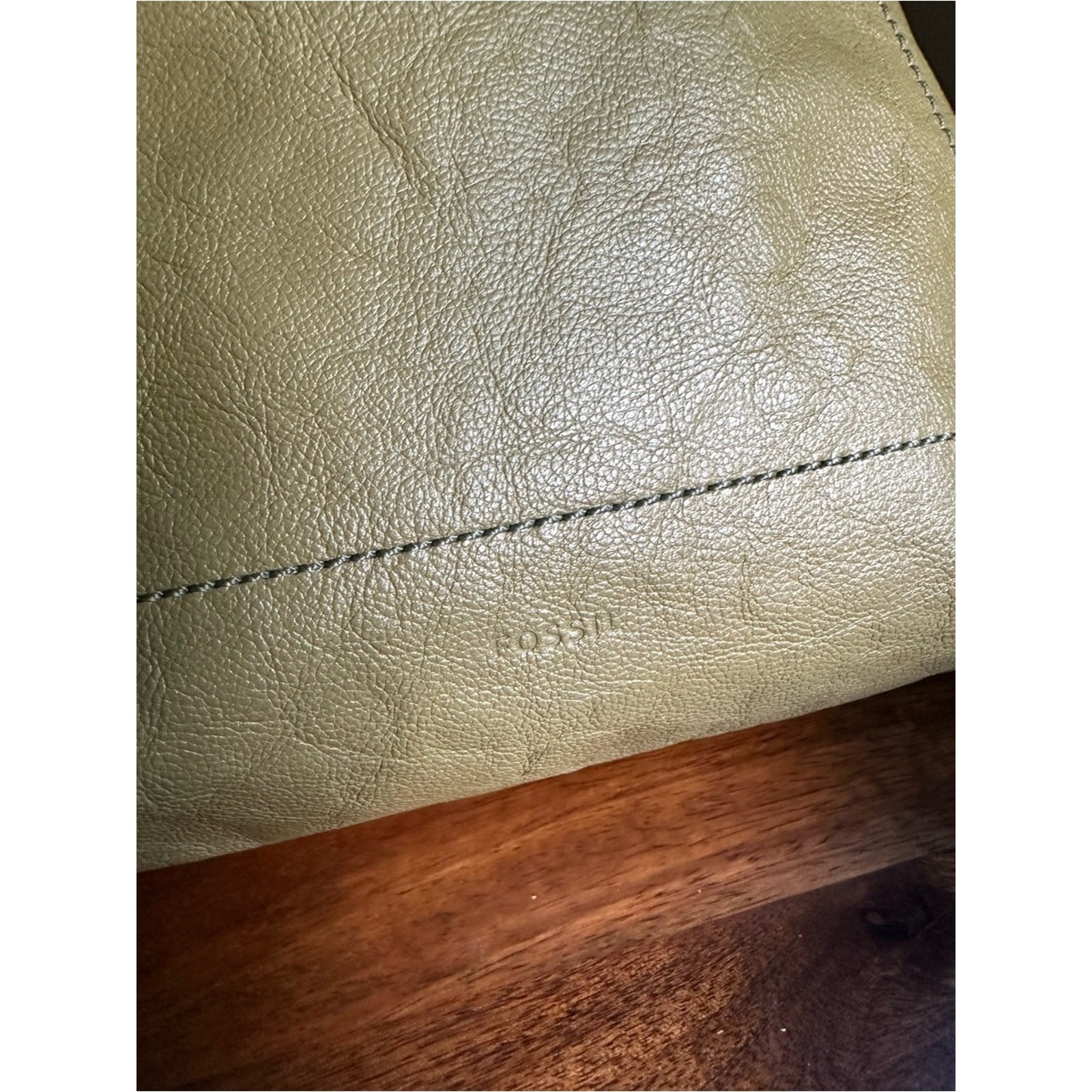 Fossil Amelia Hobo Bag Olive Green Leather Shoulder Tote SHB1819