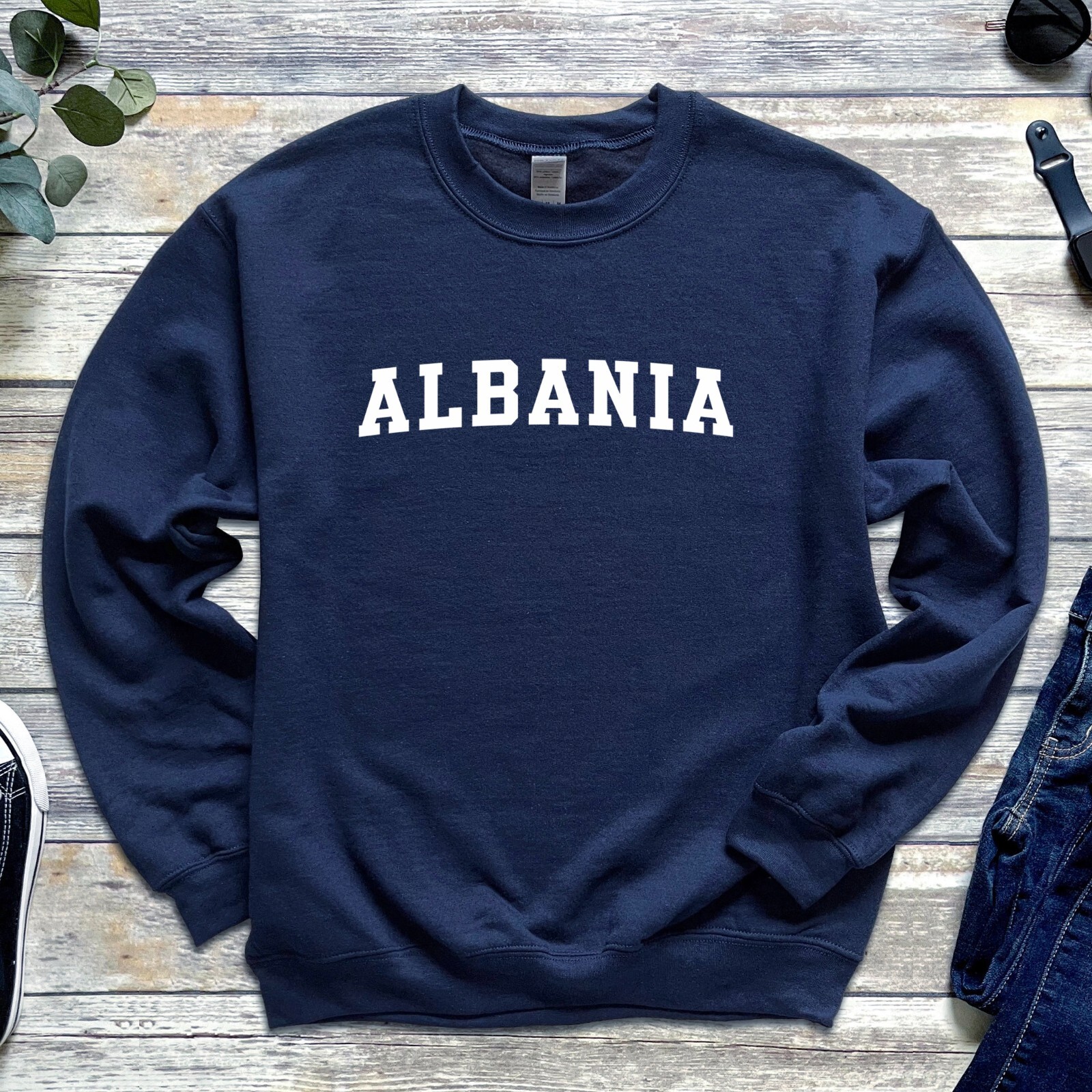 Albania Sweatshirt | Albania Classic Crewneck Sweatshirt