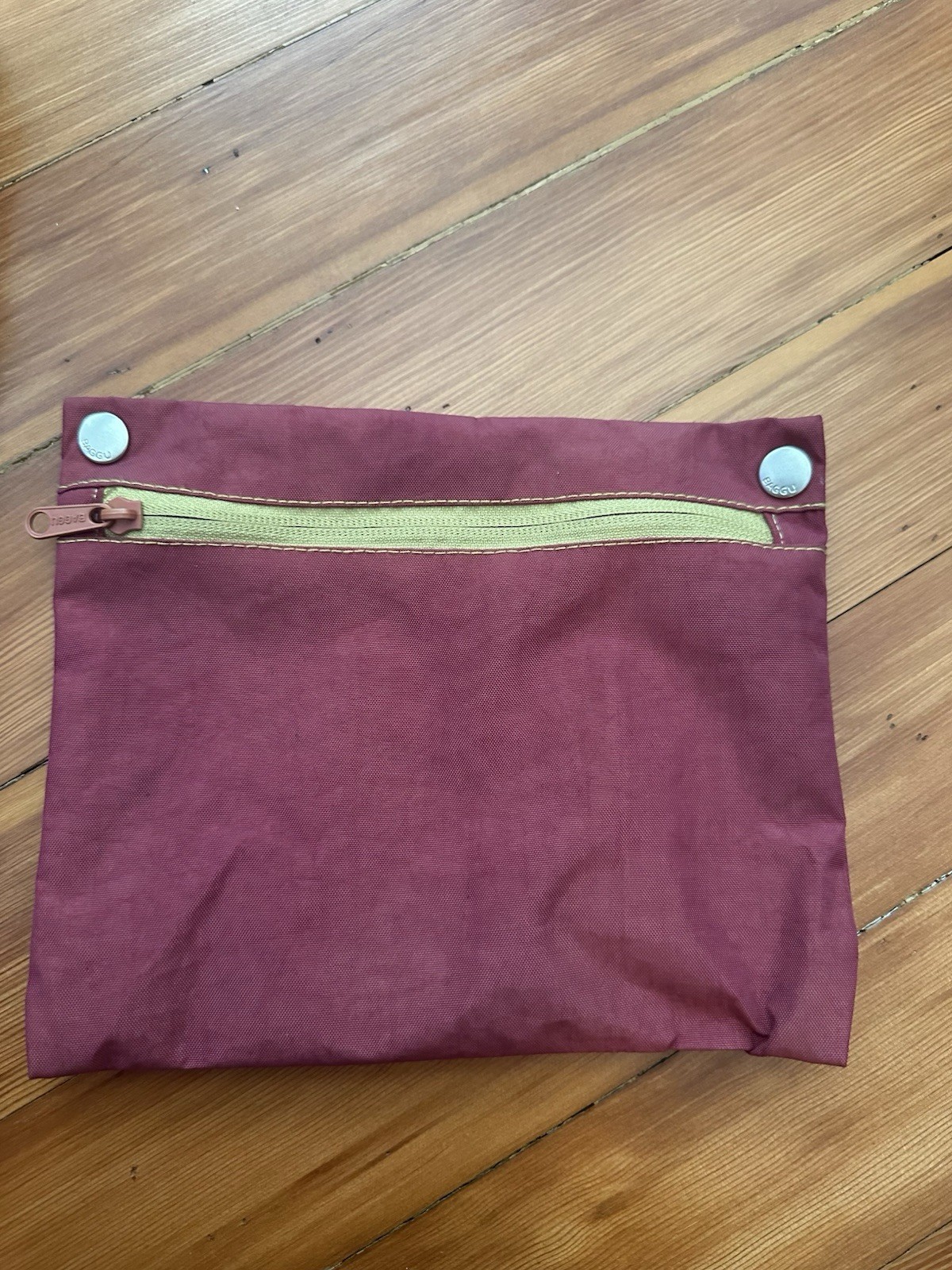 BAGGU Cloud Bag Dyed W Pouch Burgundy Lemongrass