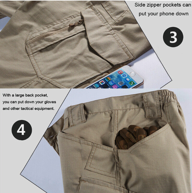 Tactical Mens Cargo Pants Waterproof Work Pants Outdoor Hiking Combat Trousers