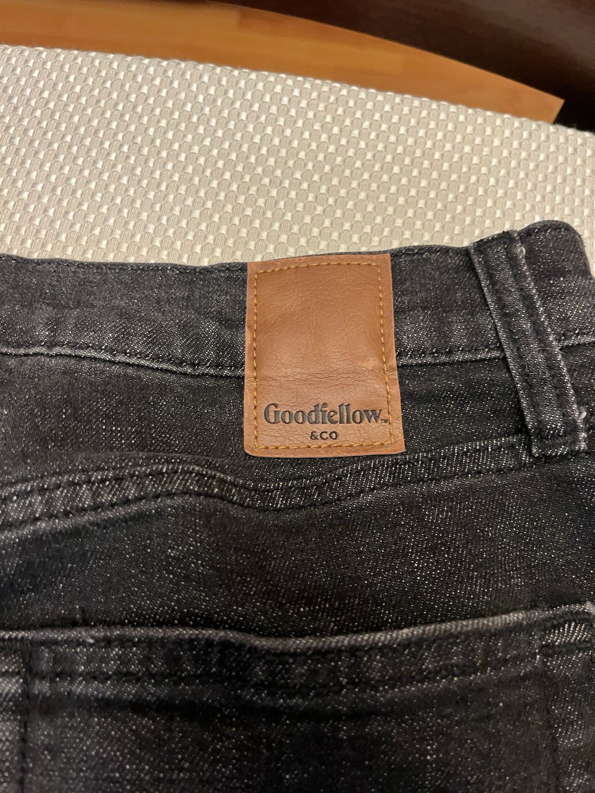 Goodfellow & Co Total Flex Men’s Slim Black Dark Wash Denim 5-Pocket 32×30