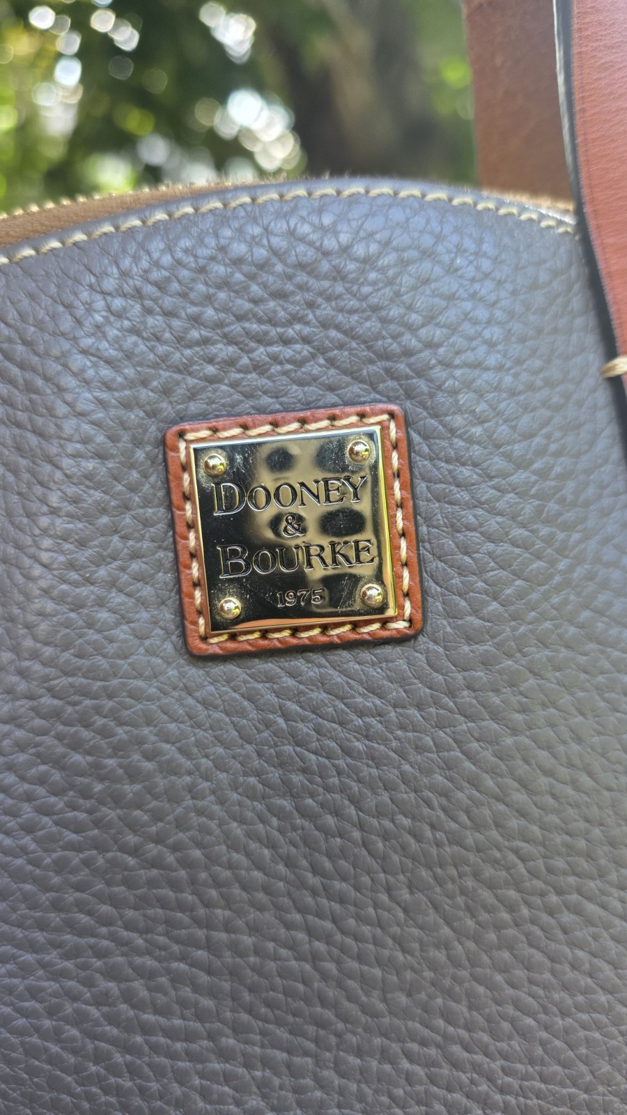 Dooney & Bourke Pebble Grain Zip Zip Satchel, Slate Gray (No Long Strap)