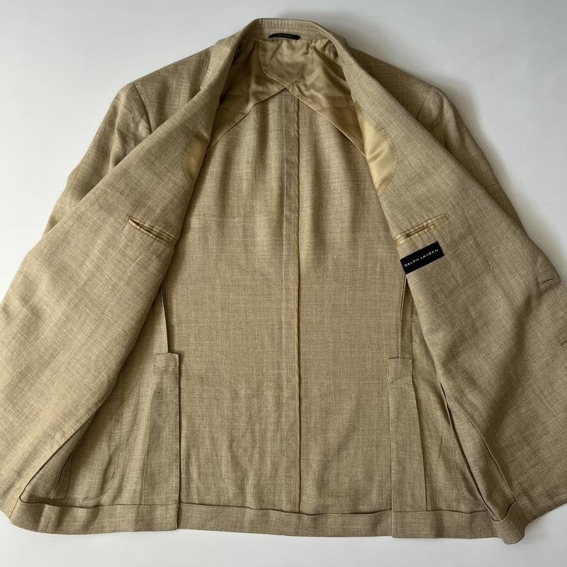 Men Ralph Lauren Beige Linen Silk Blazer 40 /L/