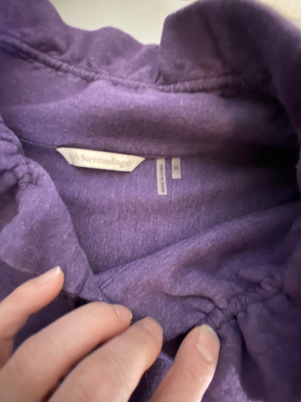 Soft Surroundings Swing Jacket Size XL La Parisienne Toggle Button Coat Purple