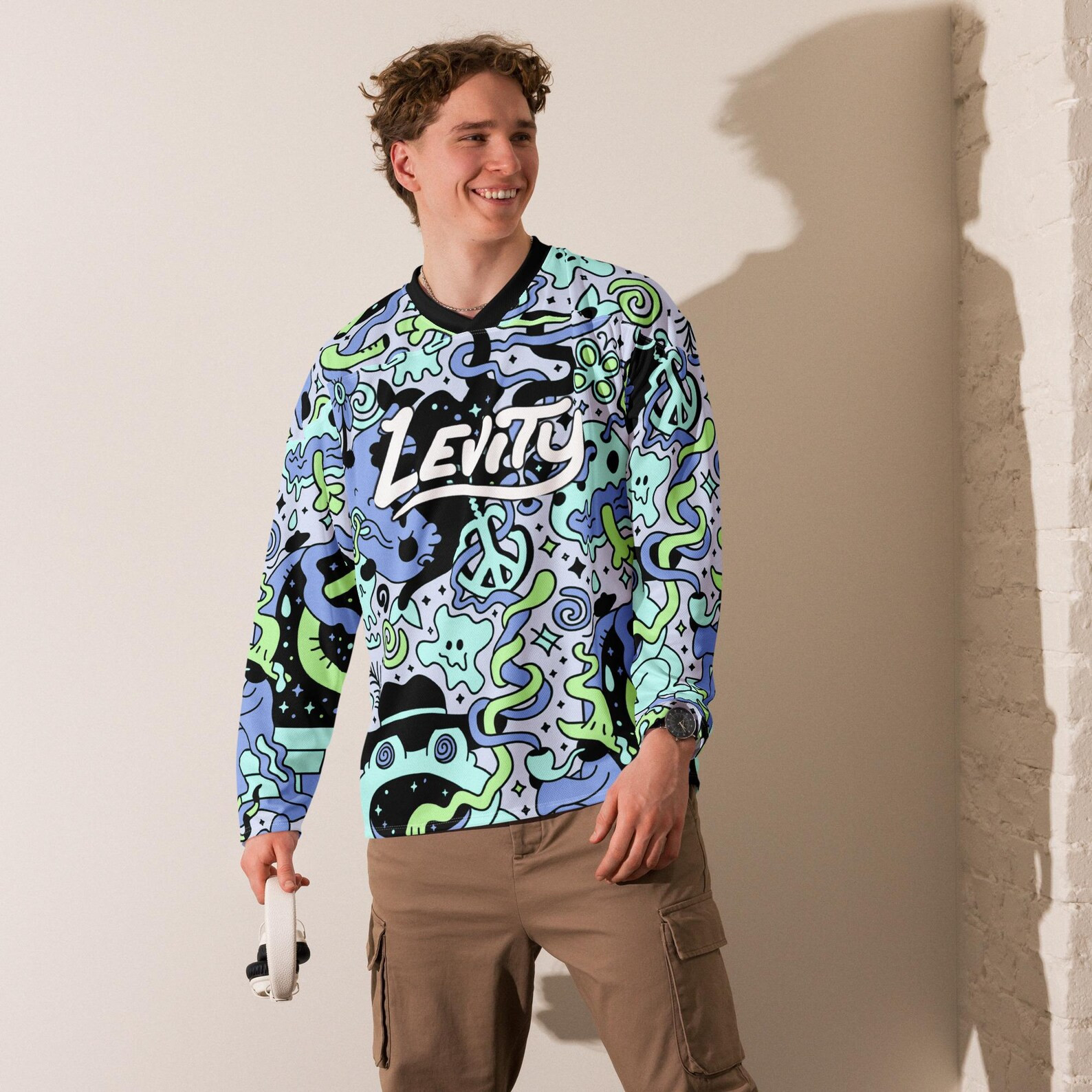LEVITY Inspired Rave Jersey, Psychedelic Festival Outfit, Comfy Outfit for Bass