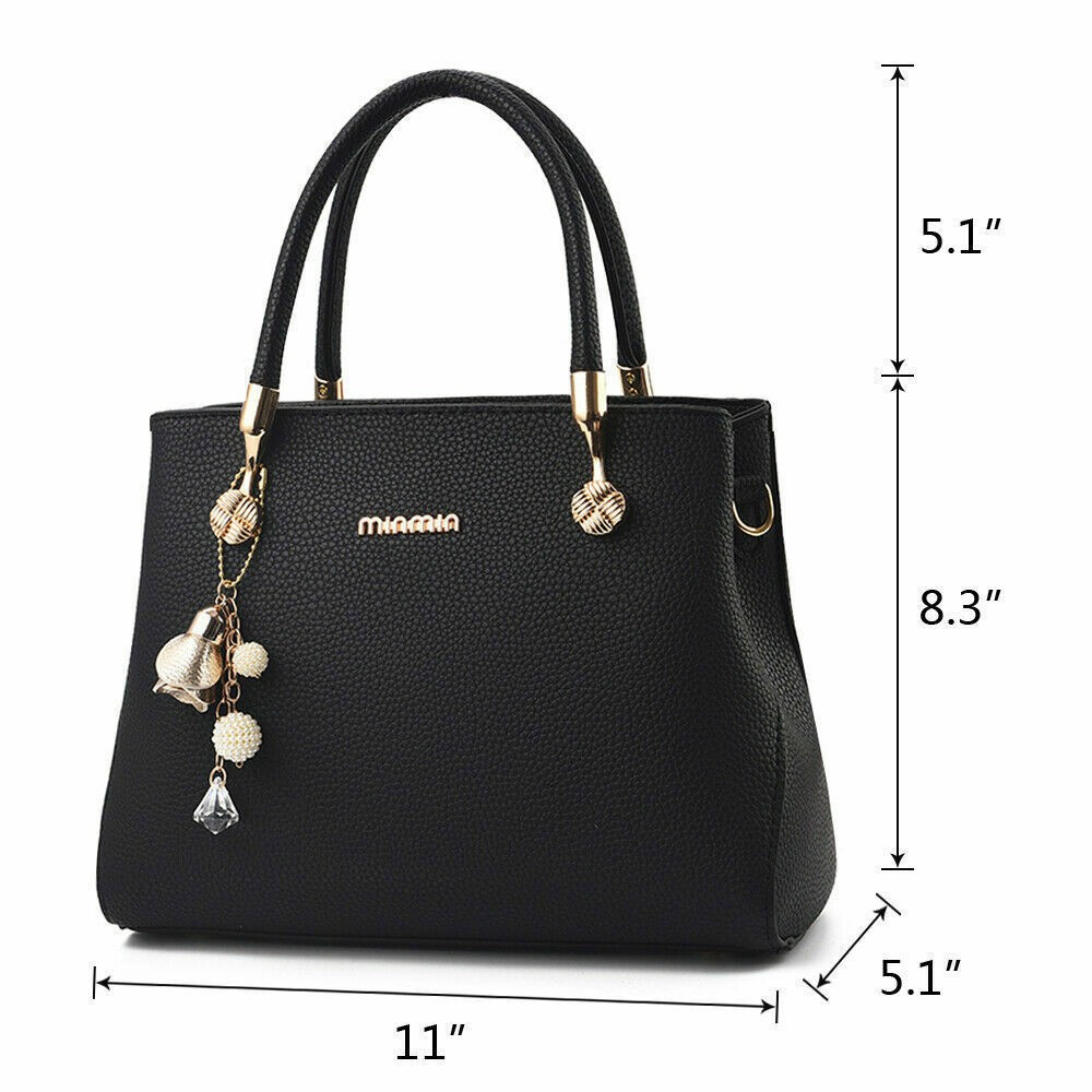 Women Large Leather Handbags Shoulder Bag Tote Purse Messenger Satchel Crossbody