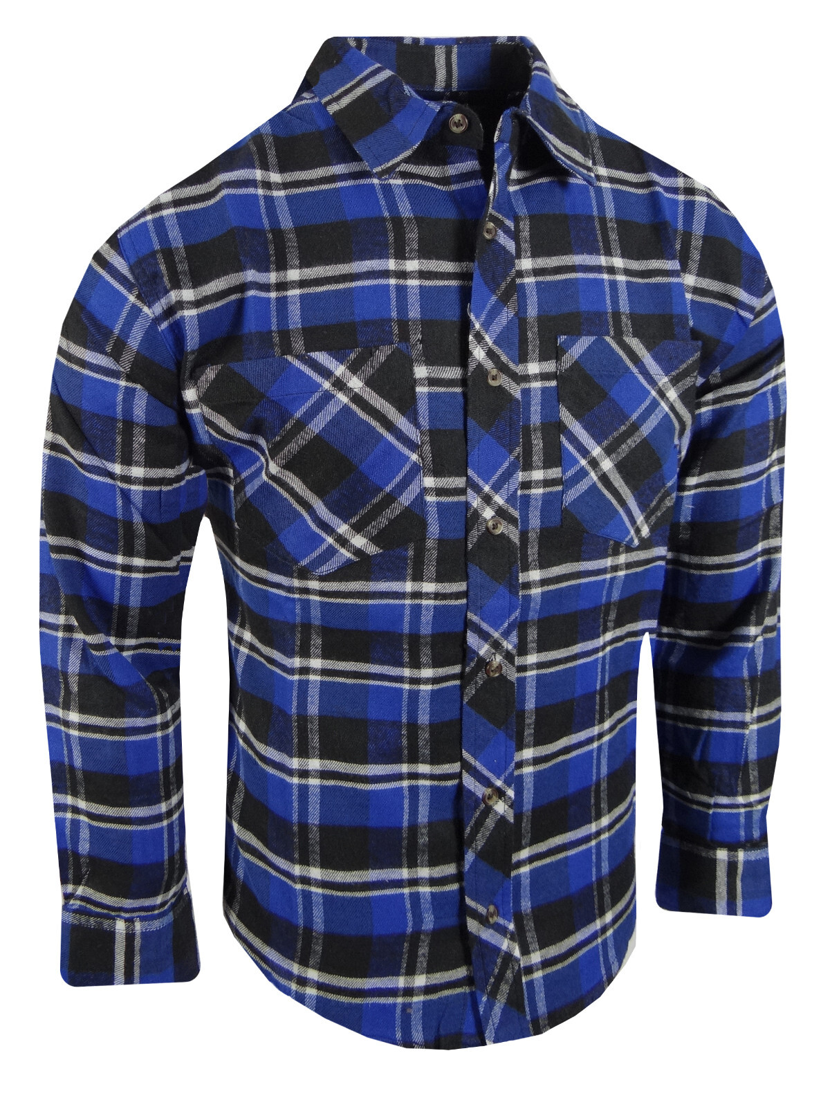 Plaid Flannel Mens Shirt Soft NEW Colors Double Chest Pocket Button Up Western b