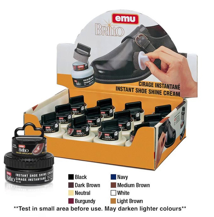 Moneysworth and Best Instant Shoe Shine Cream Kit- black with dauber brush