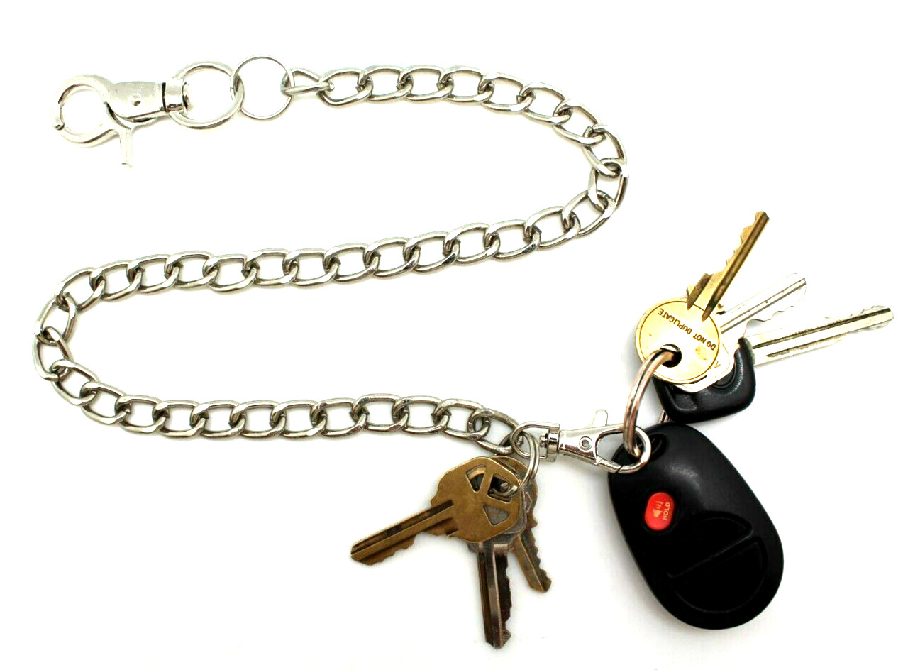 Stainless 21′ in Long Chain Key Ring Replacement for Biker Bifold Trifold Wallet