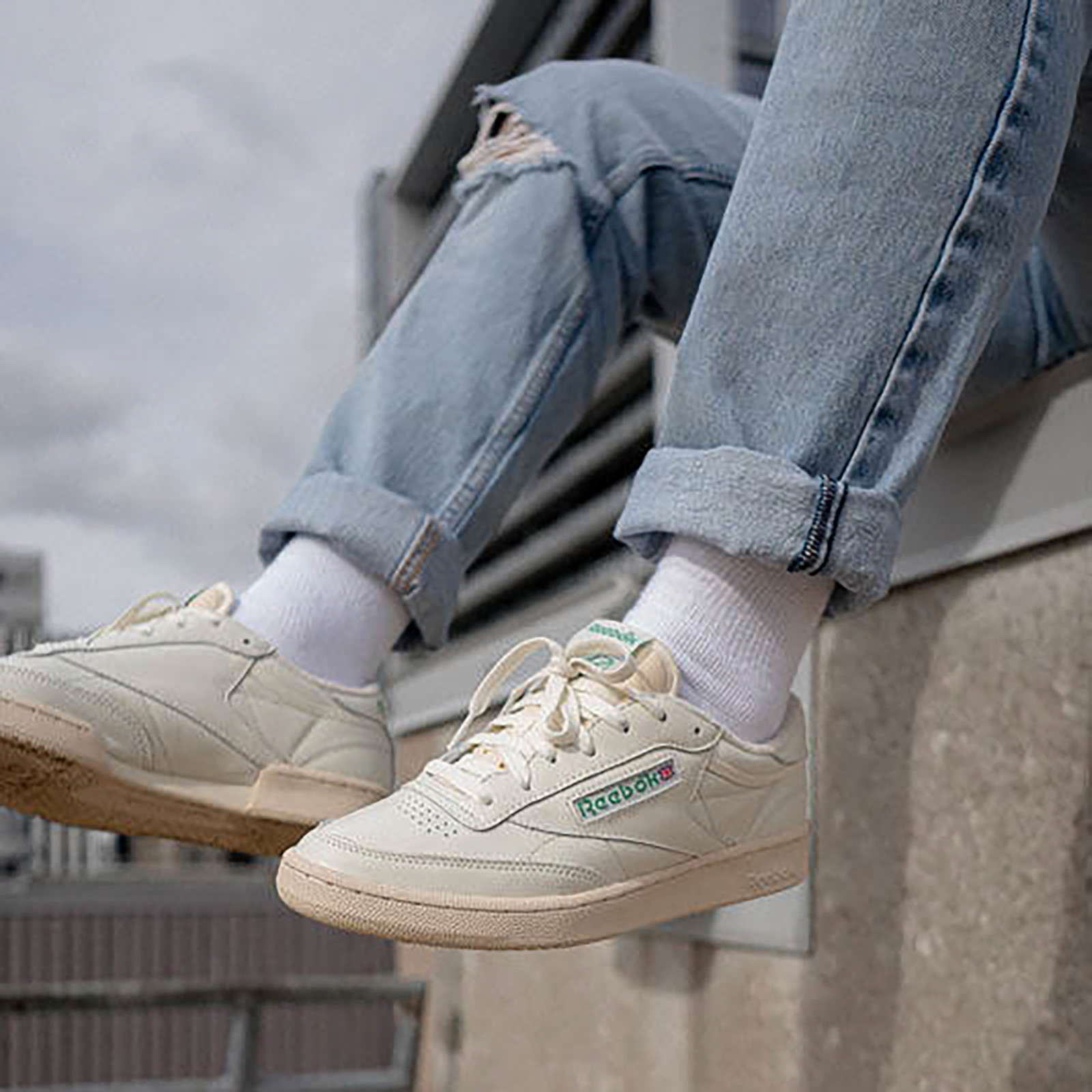 Reebok Club C 85 Vintage White Green DV6434 Men Size 8-13 New Tennis Trainer