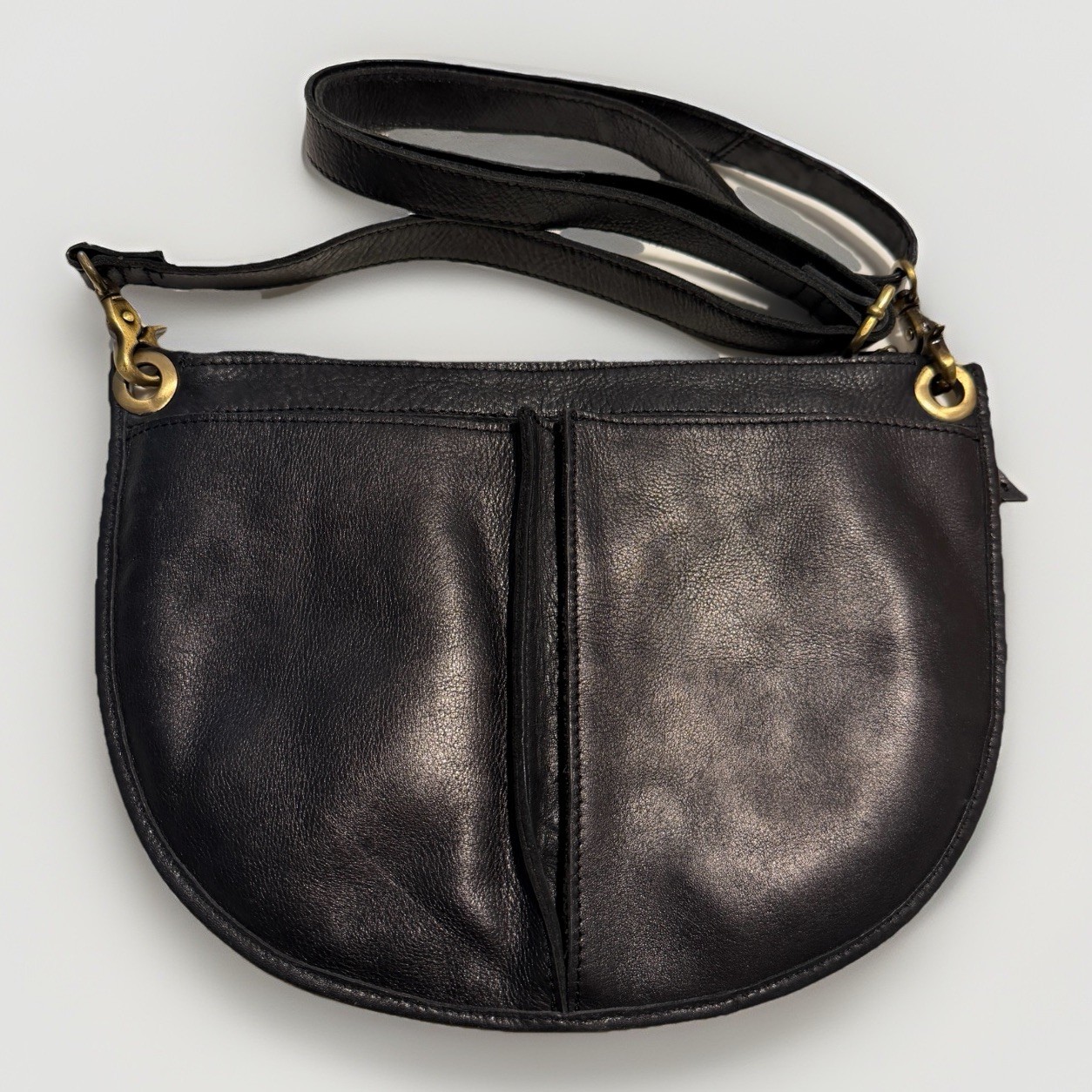 Black Moon Bag Woven Leather Handbag Cut N’ Paste Los Angeles