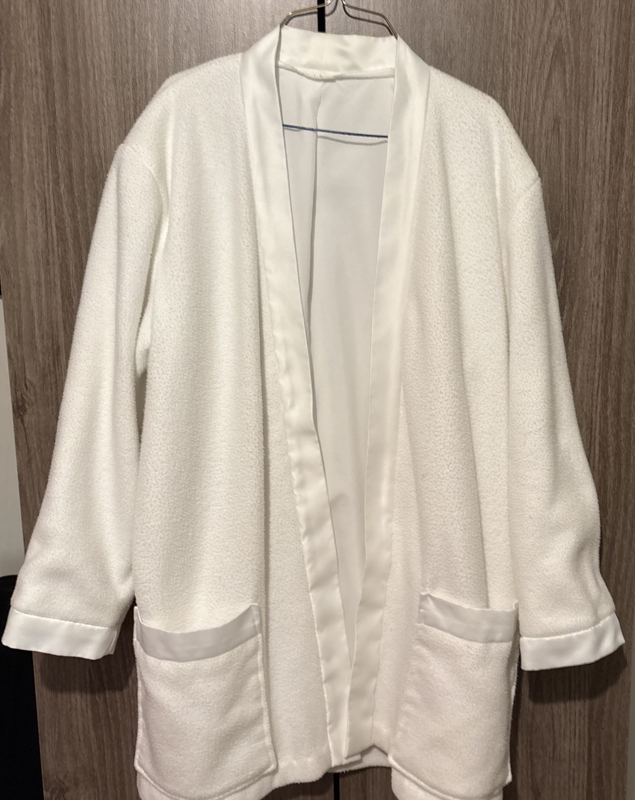 Fleece White Light Weight Coat