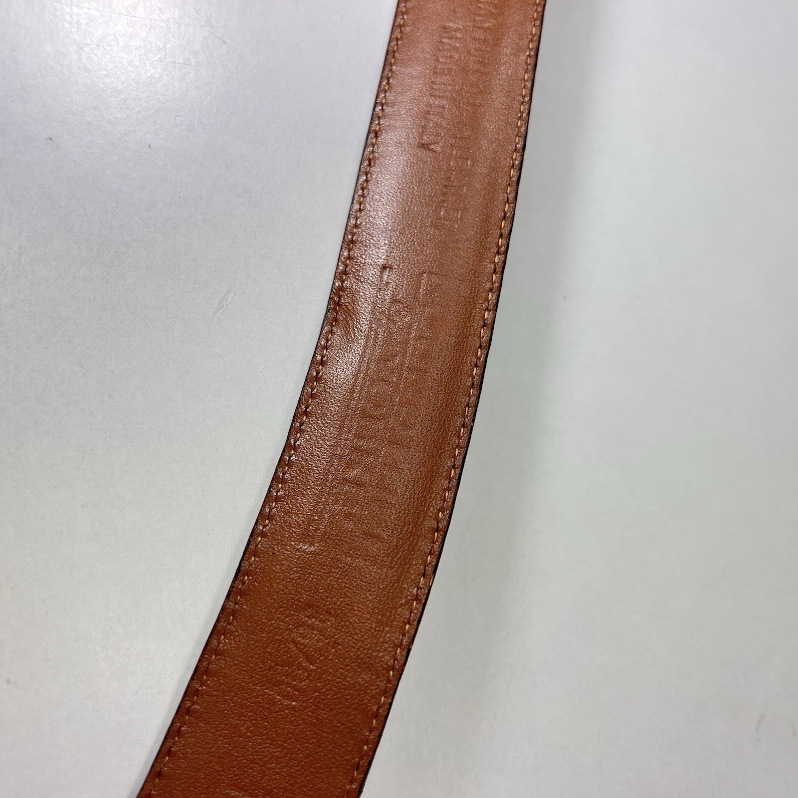 Roundtree & Yorke Worn Brown Italian Full Grain Leather Dress Belt – Men Size 36