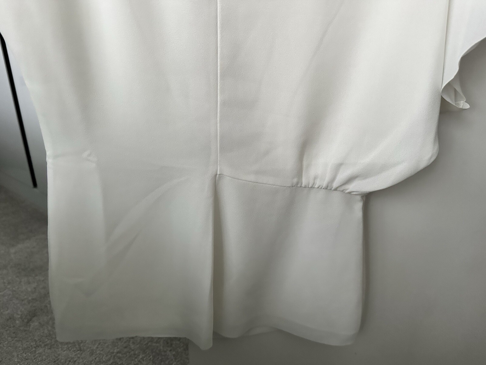 Reiss Sanna Off White Asymmetrical Blouse Size 10 UK NEW With TAGS RRP £95