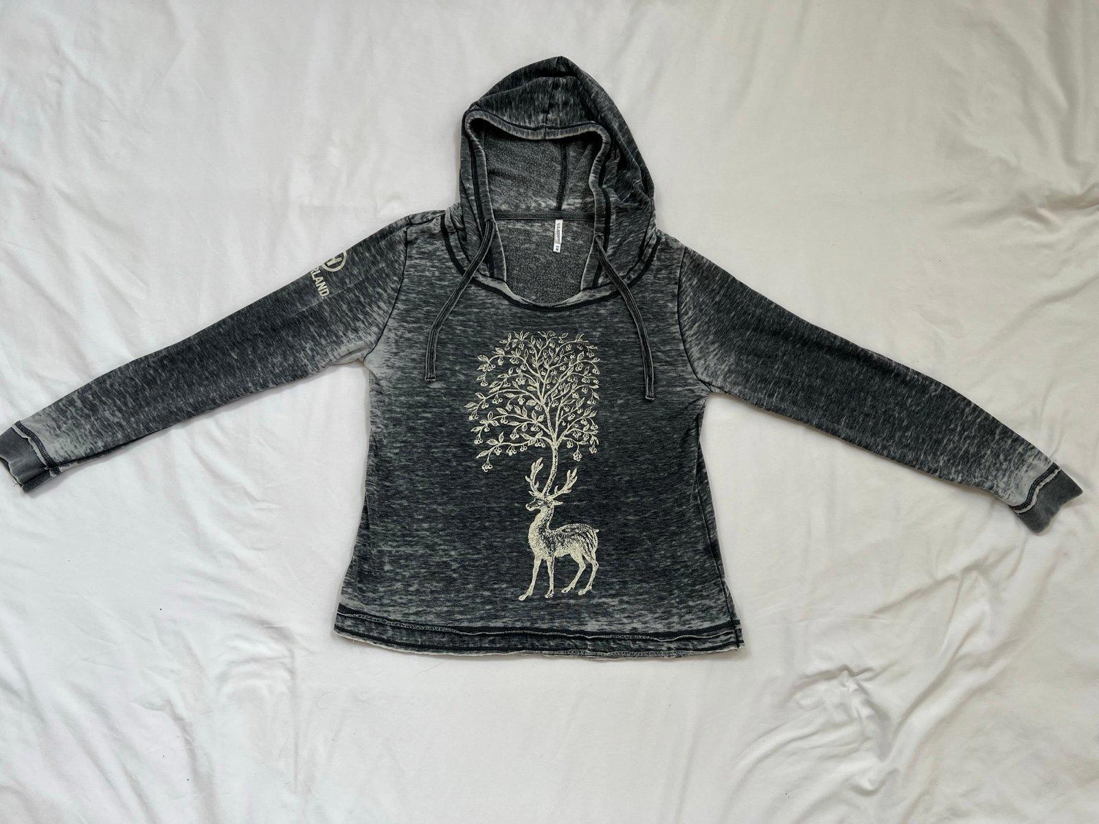 U.S Apparel women’s size medium super thin hooded pullover long sleeved top