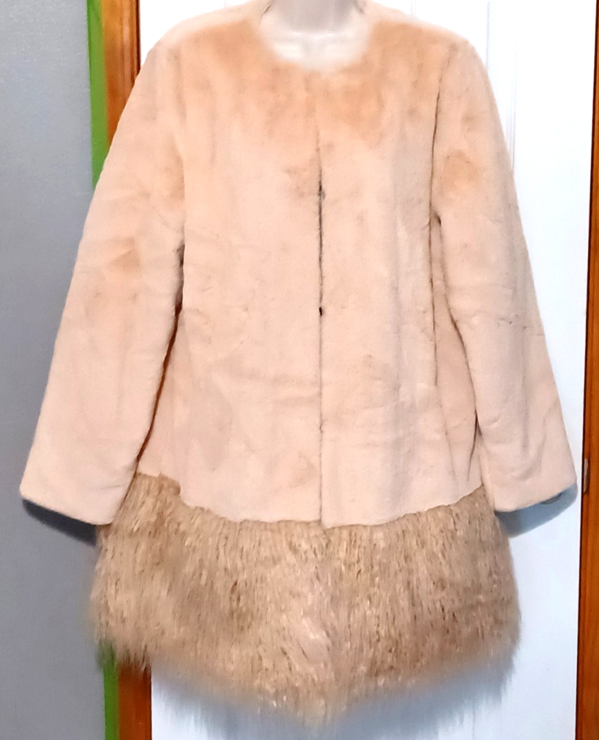 Dennis by Dennis Basso Faux Fur Teddy Coat Women’s Medium