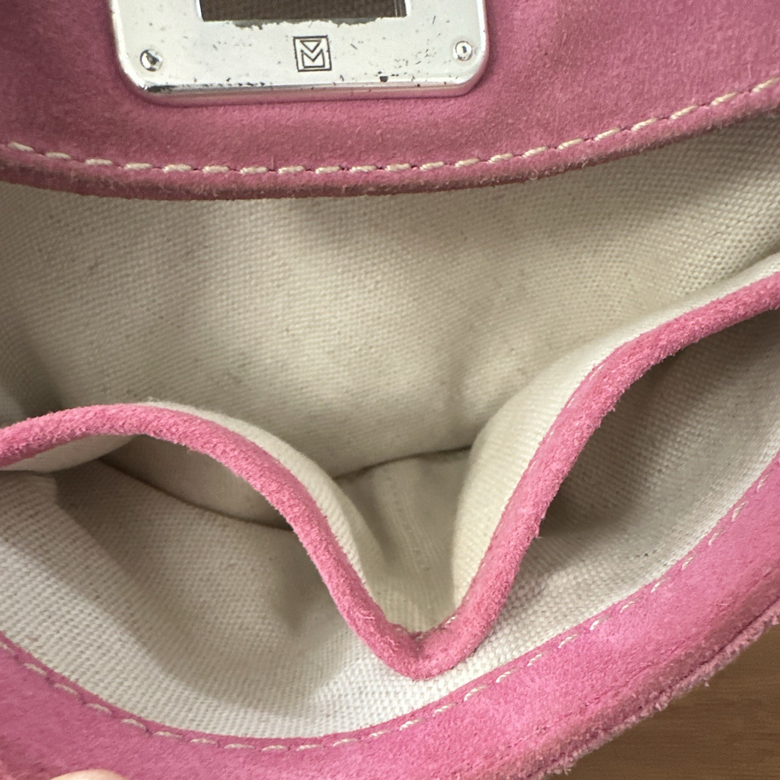 Michael Kors Small Pink Shoulder Bag Chain Strap, Zipper, Detachable Strap