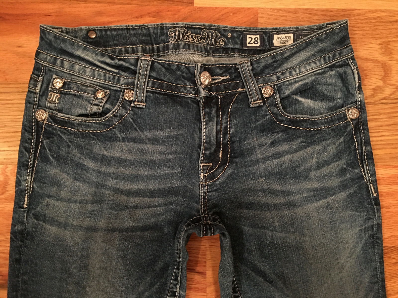 Miss Me Jeans Size 28 JP6183B Boot 30 3/4 Inch Inseam