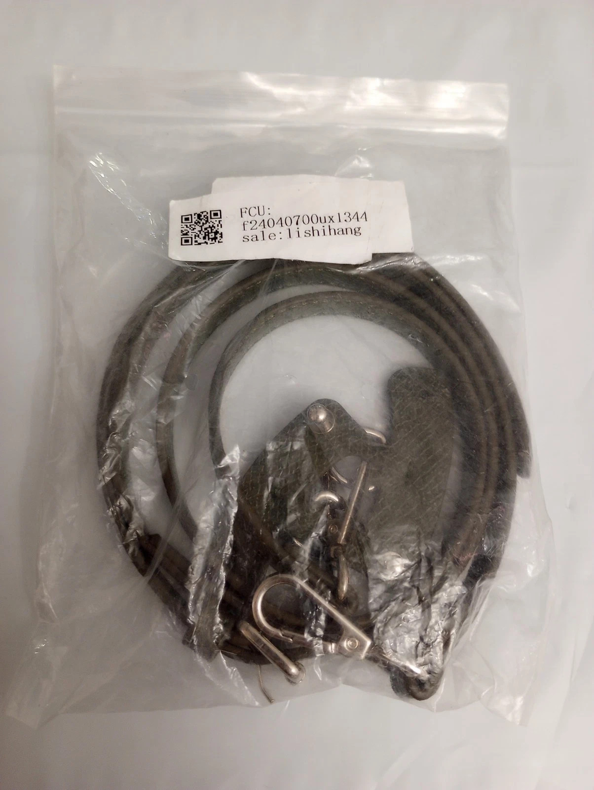 36″ to 47″ Adjustable PU Leather Purse Strap with Silver Hardware Dark Green