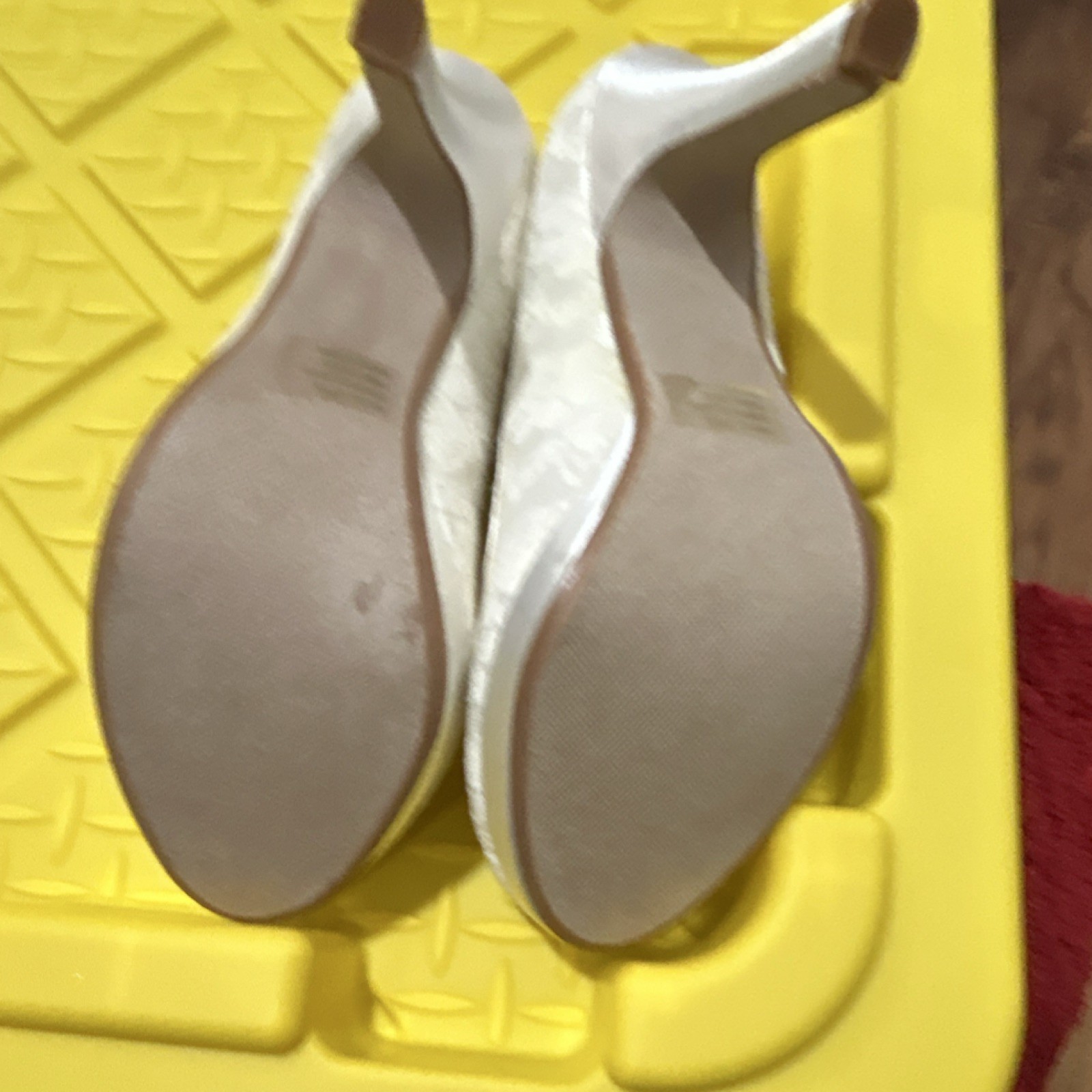 Touch Ups Ivory Satin Pump Bridal Shoes High Heel 3 in. and Up Elegant Wedding