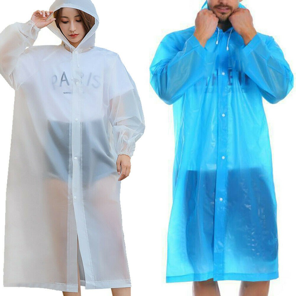 Waterproof Jacket Raincoat Rain Coat Hooded Poncho Rainwear for Women Men Adults