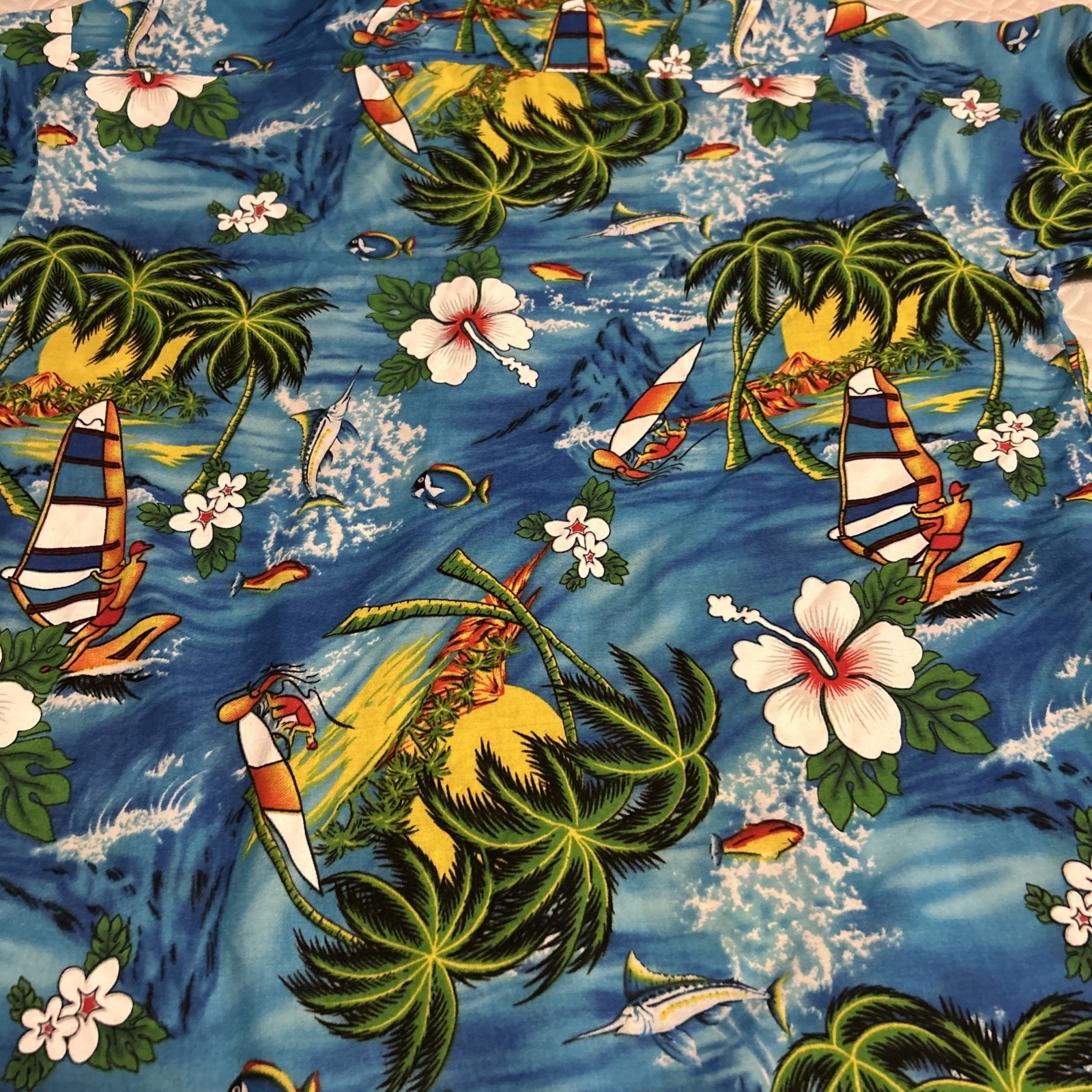 ISLAND EXPRESSIONS 100%RAYON hand wash Blue Button Front size XXXXL