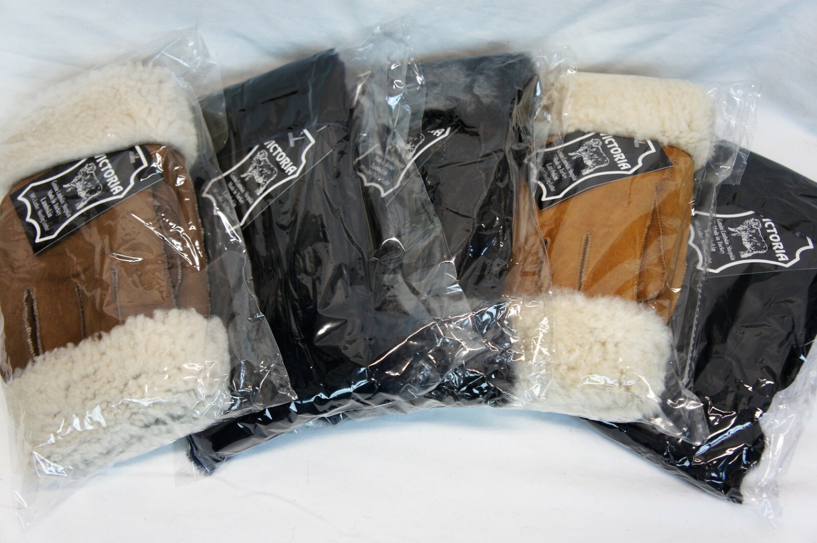5 COLORS 100% REAL SHEEPSKIN SHEARLING LEATHER GLOVES UNISEX Fur Winter S-2XL