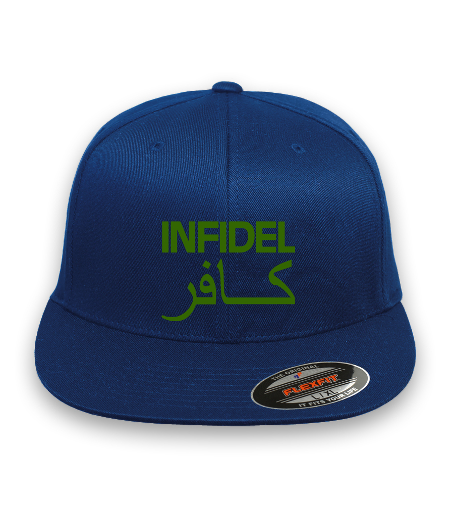 INFIDEL Pro American CURVED or FLAT BILL FLEXFIT HAT ***FREE SHIPPING in BOX**